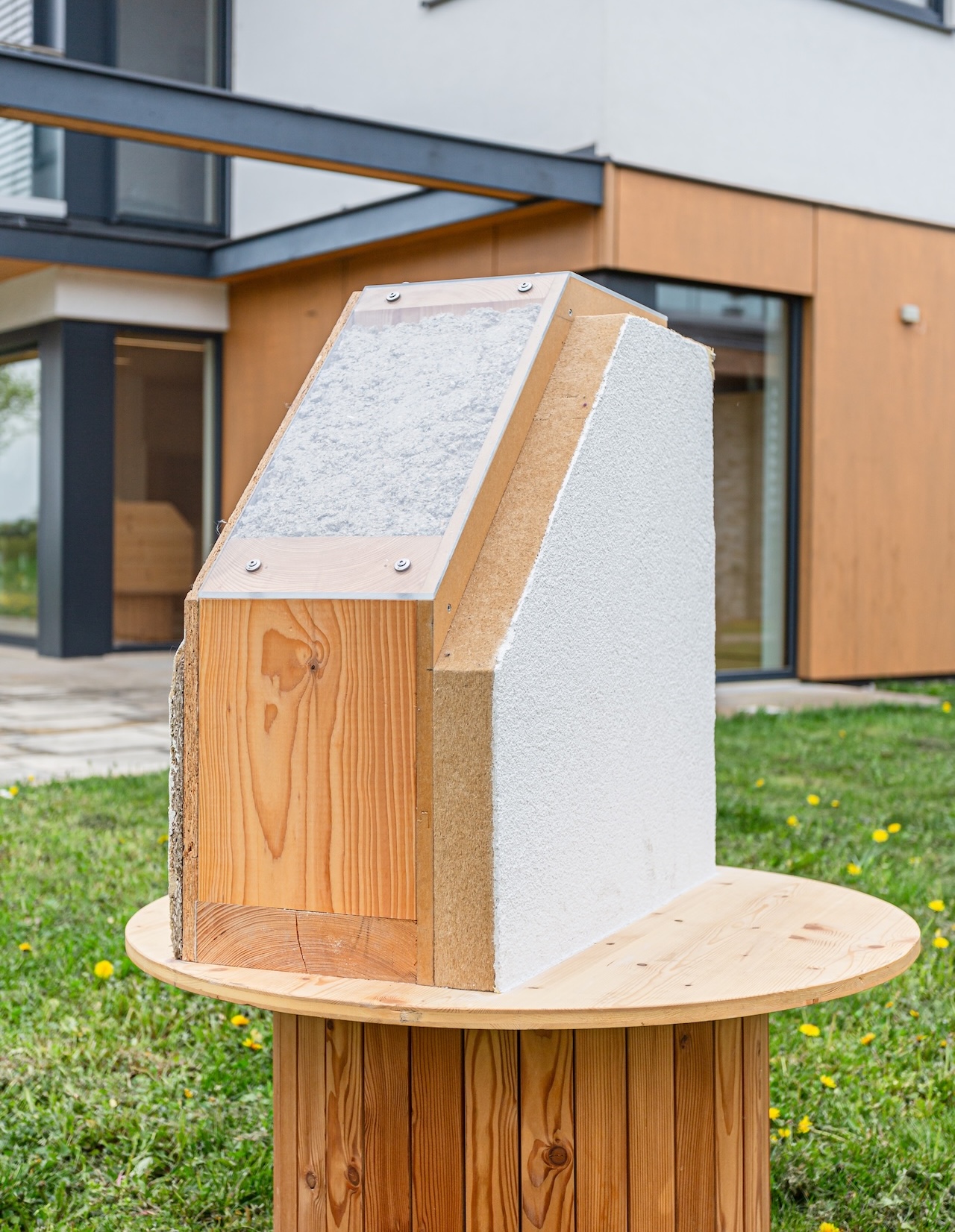 Querschnitt Wandaufbau Holzriegelbau